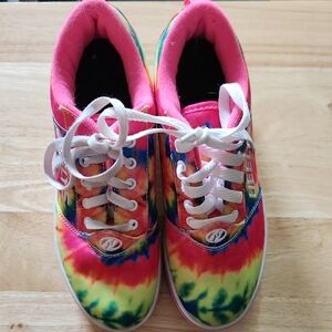 Heelys Pink and Yellow Tie-Dye Sneakers